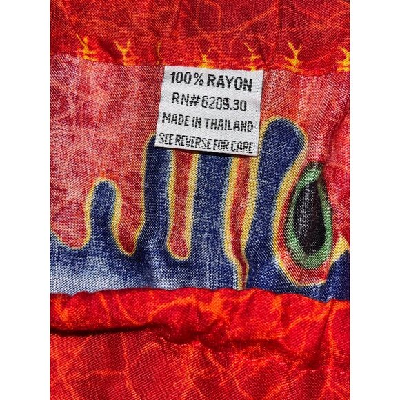 Red Black Tropical Fish Print Womens 2 Pc Maxi Skirt Smocked Tube Top Jammin Sex - Picture 6 of 6